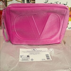 Valentino Pink Cosmetic Bag/Wristlet